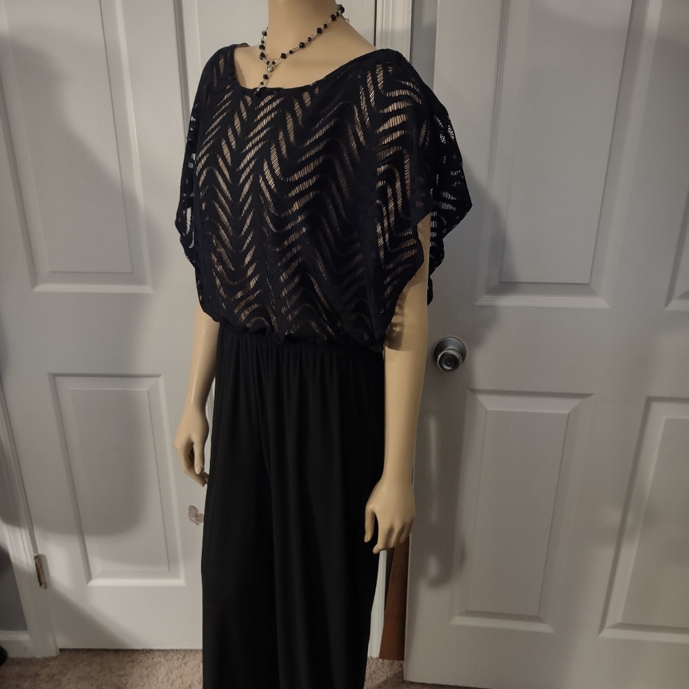 Emma and Michele black jumpsuit, size L